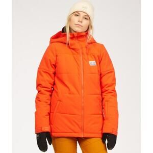 Billabong Downrider Women’s Small Waterproof Ski Snow Winter Orange Jacket